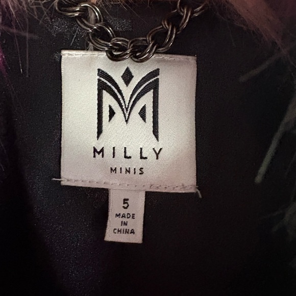 Milly Minis Girls Multicolor Faux Fur Jacket – Size 5 - Picture 2 of 3